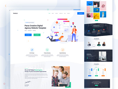 Digital Agency Exploration animation app branding creative design flat home page icon identity illustration landing page marketing minimal typography ui uidesign ux vector web website