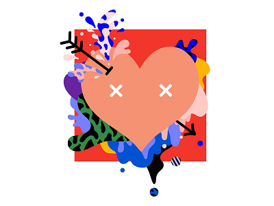 Love is Love-chaos 2d arrow art cartoon color creative design digital graffiti graphic heart illustration