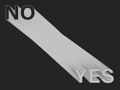 Yes No blend illustrator no type