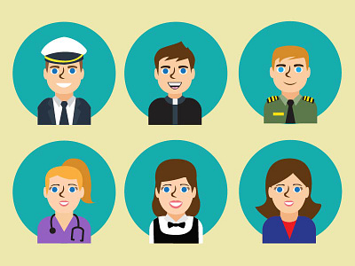 Avatar Professionals illustration vector