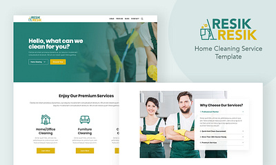 Resik - WordPress Theme for Cleaning Services app landing page cleaning services gutenberg ui wordpress theme