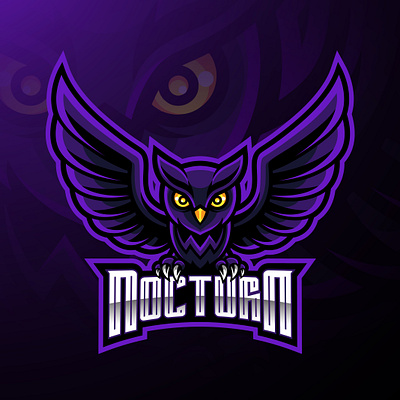 Nocturnal bird owl mascot logo design animal logo branding design esport esports game design graphic design illustration logo mascot logo owl