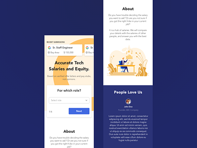 Find The Salary You Deserve illustration mobile ui ux design