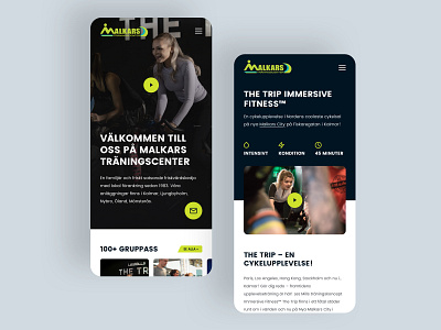 Malkars - Workouts dark fitness gym mobile web design