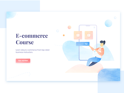 Ecommerce Course Hero Banner course ecommerce elearning hero banner landing page shopee