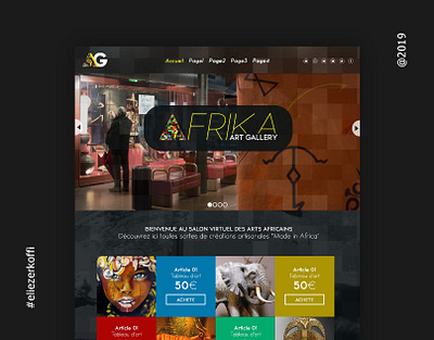 Africa Art Gallery adobe xd ui ux ui design webdesign