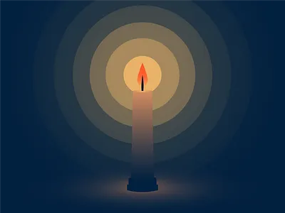 Candle candle candlelight dark fire flat illustration illustrator light night