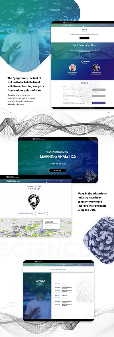 Israeli Symposium on LEARNING ANALYTICS branding design ui web webdesign website