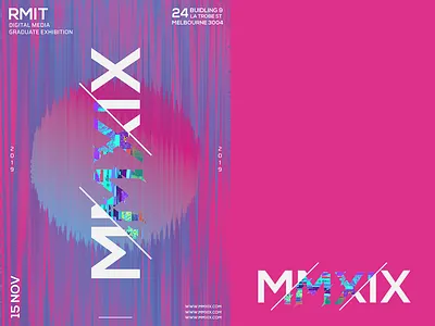 MMXIX adobe branding branding design colorful design graphic design poster typography