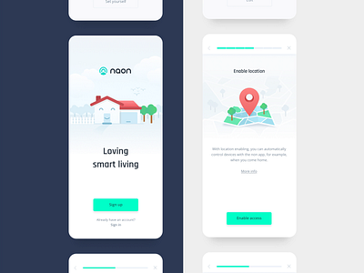 Animated illustration for a smart home app aftereffects animation digital branding digital product illustration mobile smarthome ui ux