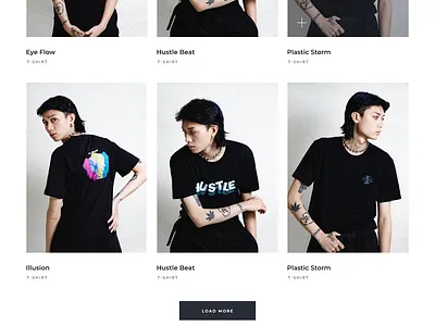 Hustle Studio E-Shop Page branding design e shop e shop page fashion brand flat illustration minimal product page ui ux vector web website