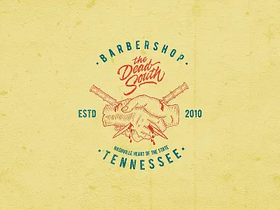 Badge "The Dead South" brand calligraphy design illustration lettering logo print print design typography