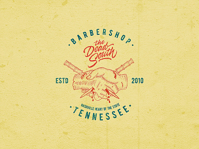 Badge "The Dead South" brand calligraphy design illustration lettering logo print print design typography