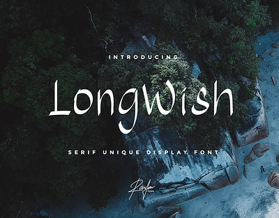 Longwish brand branding creative design element envanto font handwritten handwritting lettering logo market rantautype type