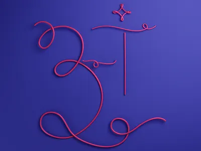 अं - 47 Days of Devanagari Type 3d abstract blender cycles design geometry procedural shapes type type art