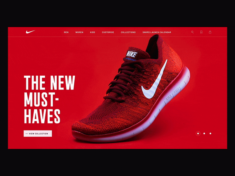 Banner Animation - Product Autoscroll adobexd autoscroll banner colors fashion footwear interfacedesign loader motion nike product ui red scroll shoes slider ui ui design userinterface webdesign