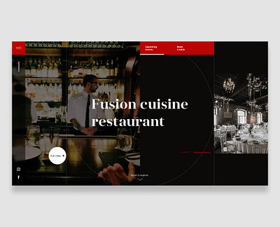 Restaurant Website - main page design black creative design figma landing page ui ux web webdesign