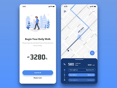 Location Tracking App / Daily Walk Tracker daily ui dailyui design location location app location pin location tracker ui