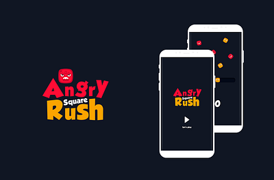 Angry Square Rush Shot 1 animation app branding design game icon illustration illustrator logo typography ui ux vector