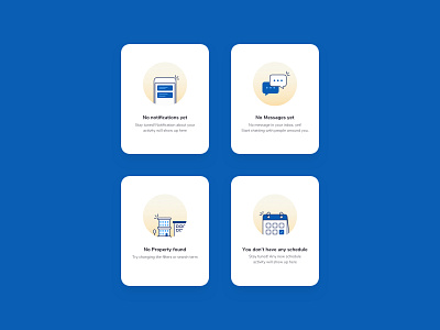 Empty States initial explorations 💡 24designstudio property application real estate design ui design uidesign