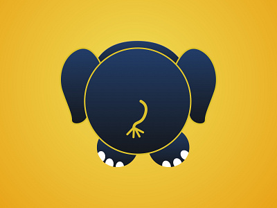 Cute Baby Elephant | Weekly Warm-ups animal animal logo babyelephant cute design dribbbleweeklywarmup elephant fat icon illustration logo mascot motu vector