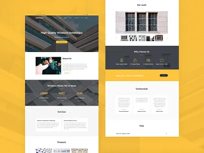 Windows Installation Website Template black black website designer idea installation landing landingpage webdesign website website builder website concept website decign websites windows yellow