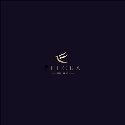 ellora bird design elegant flat illustration logo luxury modern logo design simple