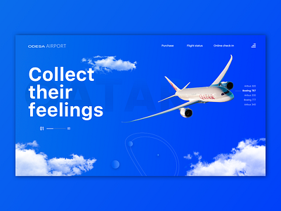 Odesa airport airport fly ui ux web