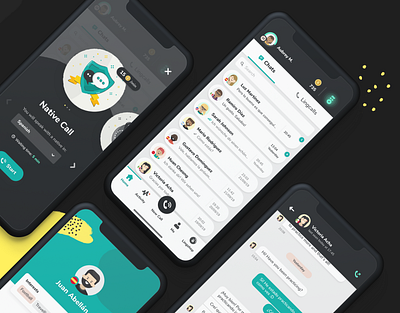 Lingbe app - UX/UI redesign app branding call chat design education illustration language lingbe mobile native speaker redesign sketch ui ux