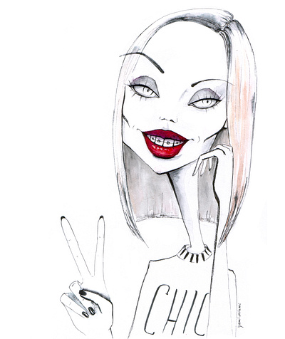 Stasyssmile design fashion girl graphic illustration