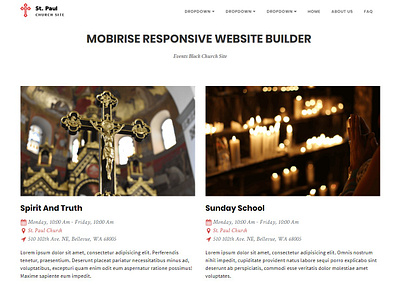 Mobirise Responsive Website Builder — Events Block bootstrap design html5 mobirise responsive software webdesign webdevelopment website builder website maker