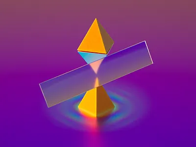 Totem 3d art energy neon render ripple sculpture totem