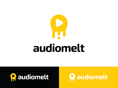 Audiomelt audio app creative logo logotype melt melt logo modern music music app music brand music identity music logo music mark play play button play logo play mark sound logo sound mark sounds