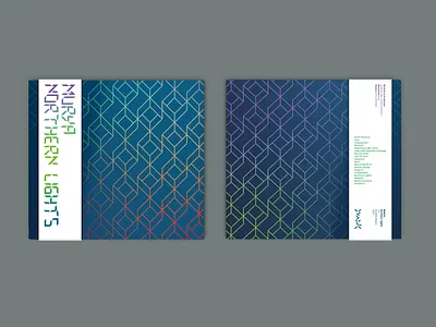Dyadik >Murya — Northern Lights< album artwork (shot 3) abstract branding compact disc design geometric graphic design music package design repeat pattern typography vector