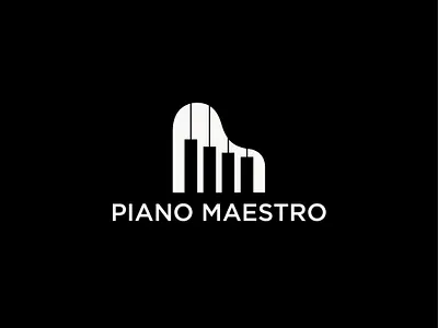 Piano Maestro Logo Design branding design flat forsale graphic icon identity letter logo logo maker logodesign logoforsale logos logosai maestro music piano type typography vector