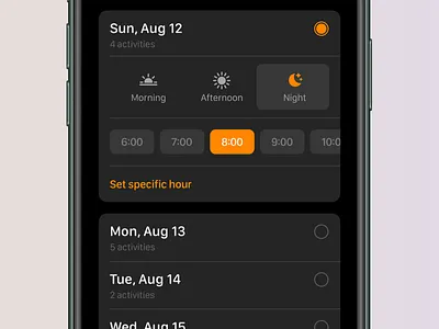 Tripsy 2.0 - Date Picker app calendar darkmode icons ios ios13 travel trip