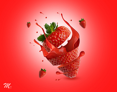 Photoshop - Strawberry Social Media Design adobe adobe photoshop adobe photoshop cc art art direction design dribbble best shot fruits graphic design graphic design graphicdesign illustration art manipulate manipulation poster design product design social media social media design social media templates strawberry