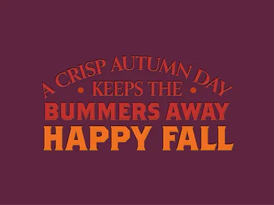 Autumn Upon Us badge design illustrator type typography