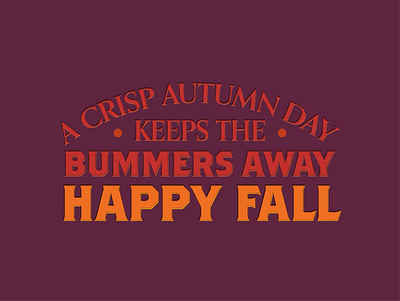 Autumn Upon Us badge design illustrator type typography