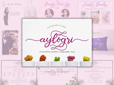 Aylogri Modern Calligraphy Font alternates calligraphy font lettering ligatures modern calligraphy font script script font stylish