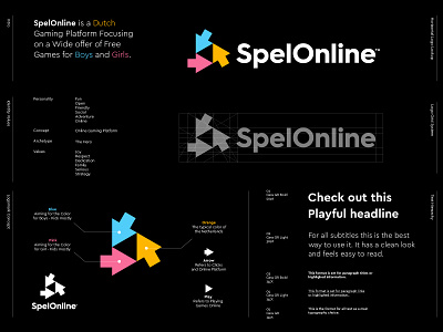 SpelOnline - Logo Design arrow arrows boy branding creative logo game games gaming girls identity logo logo design online online games play play button play online spel video visual identity design