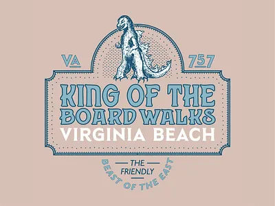 King of the Boardwalk badge design illustration illustrator lettering type vector
