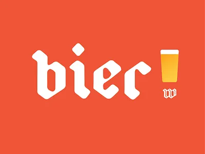 WECO Biergarten graphic backyard bar beer beer garden biergarten blackletter