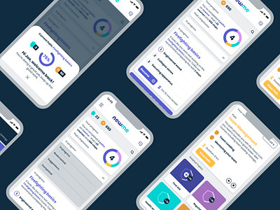 newme Employee Training App Design app design design employeeapp employeeengagement simplicity user centred userfirst uxui