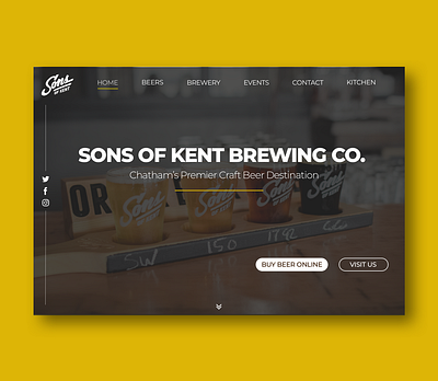 Daily UI | 003 | Landing Page 003 brewery dailyui dailyuichallenge design landing page modern redesign simple ui ux visual design website website design