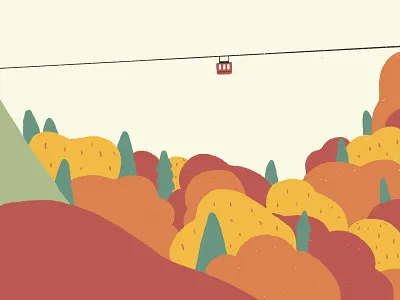 Journey_Taking a cable car animation cablecar character design drawing illustration ipadpro mountain procreate travelling vector