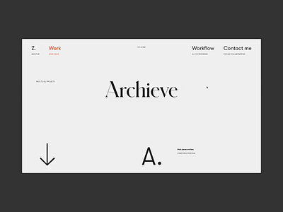 Project Inner Page Archive My Folio '19 animation archive design folio project promo typography ui ux video web website