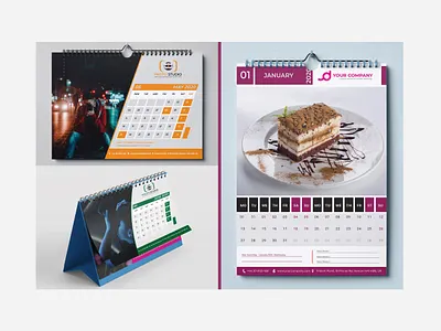Desk or Wall Calendar Design advertising brochure branding calendar calendar 2019 calendar 2020 calendar app calendar design calender clean creative design desk calendar graphic design illustration new year new year 2020 new year eve new years online calendar wall calendar