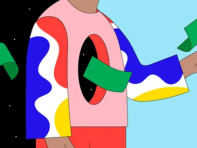 Passive income blobs flat hole illustration income money passive portal shapes simple simple clean interface space vector