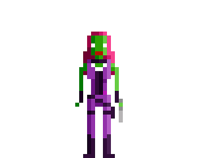 Gamora 8 bit 8bit argentina comics drawing gamora guardians of the galaxy illustration marvel pixel pixel art pixel heroes pixelart pixels